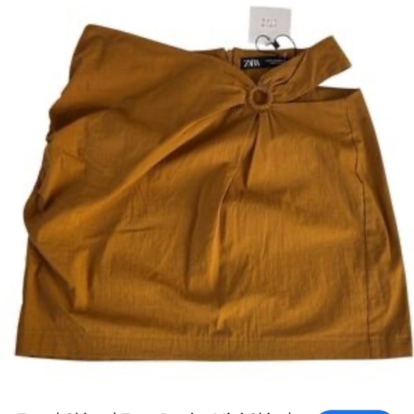 Zara Women's Ochre Mini Skirt - Picture 9 of 9